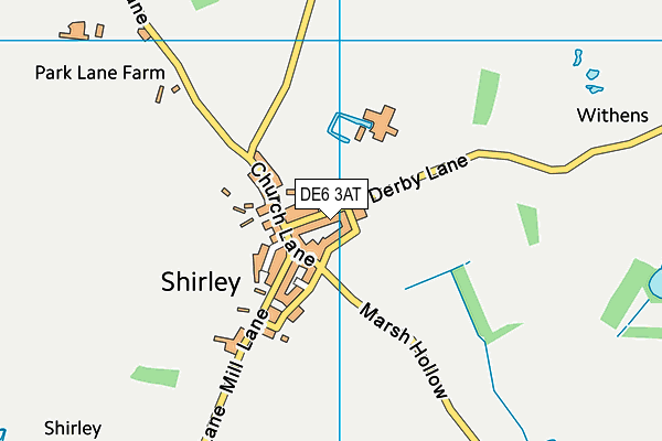 DE6 3AT map - OS VectorMap District (Ordnance Survey)