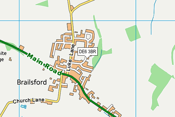 DE6 3BR map - OS VectorMap District (Ordnance Survey)