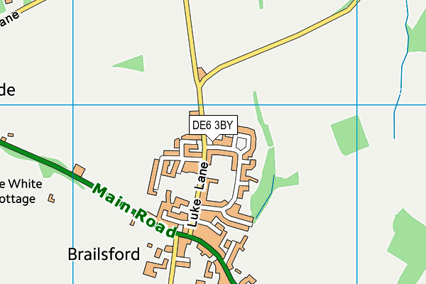 Brailsford CofE Primary School map (DE6 3BY) - OS VectorMap District (Ordnance Survey)