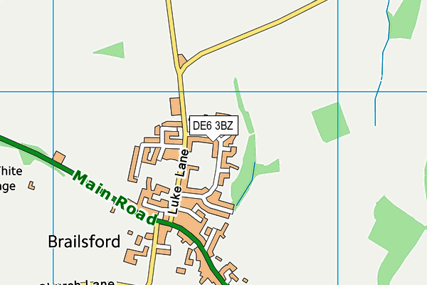 DE6 3BZ map - OS VectorMap District (Ordnance Survey)