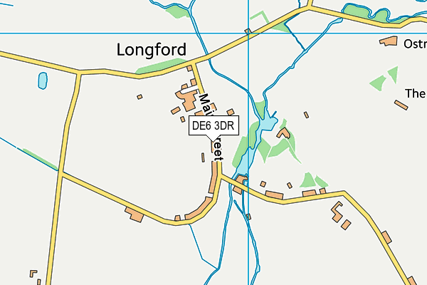 Longford CofE Primary School map (DE6 3DR) - OS VectorMap District (Ordnance Survey)