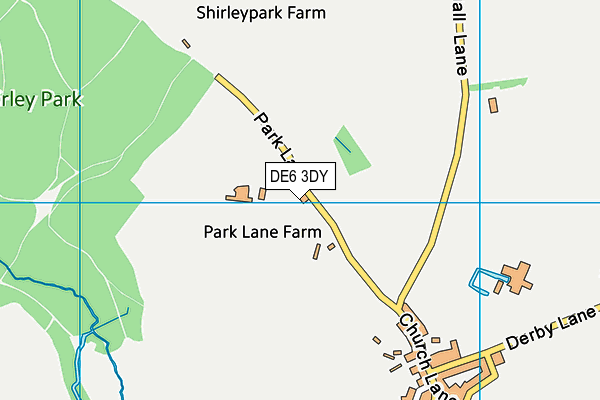 Shirley Sports Field map (DE6 3DY) - OS VectorMap District (Ordnance Survey)