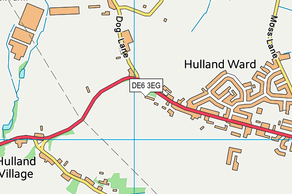 DE6 3EG map - OS VectorMap District (Ordnance Survey)