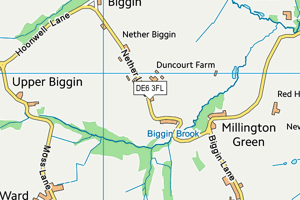 DE6 3FL map - OS VectorMap District (Ordnance Survey)