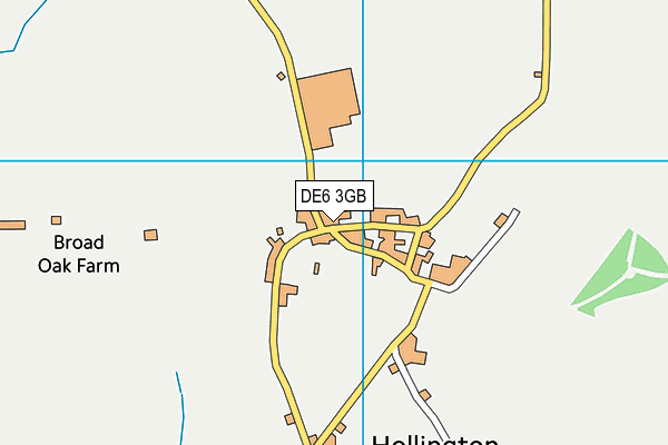 DE6 3GB map - OS VectorMap District (Ordnance Survey)