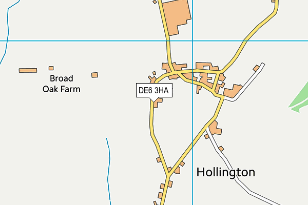 DE6 3HA map - OS VectorMap District (Ordnance Survey)
