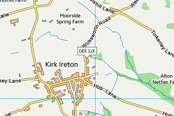 DE6 3JX map - OS VectorMap District (Ordnance Survey)