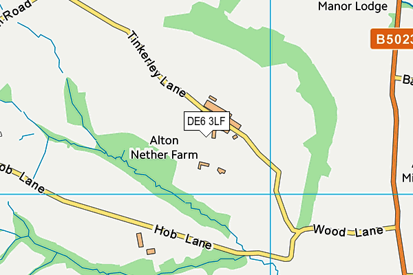 DE6 3LF map - OS VectorMap District (Ordnance Survey)