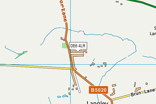 DE6 4LR map - OS VectorMap District (Ordnance Survey)