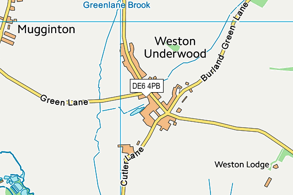 DE6 4PB map - OS VectorMap District (Ordnance Survey)