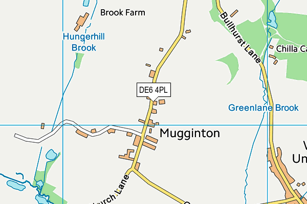 Mugginton CofE Primary School map (DE6 4PL) - OS VectorMap District (Ordnance Survey)