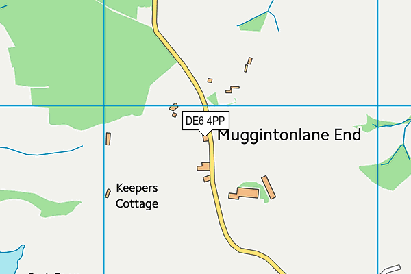 Mugginton Cricket Club map (DE6 4PP) - OS VectorMap District (Ordnance Survey)
