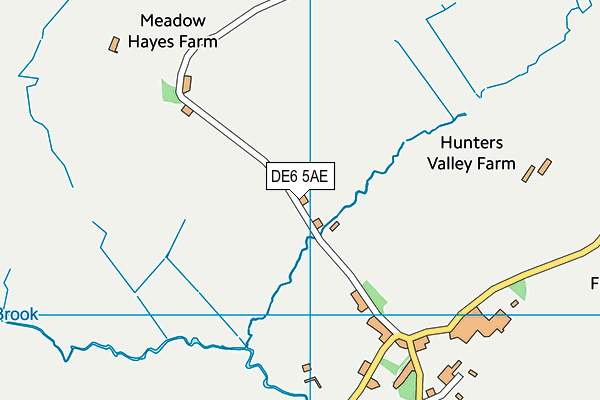 DE6 5AE map - OS VectorMap District (Ordnance Survey)
