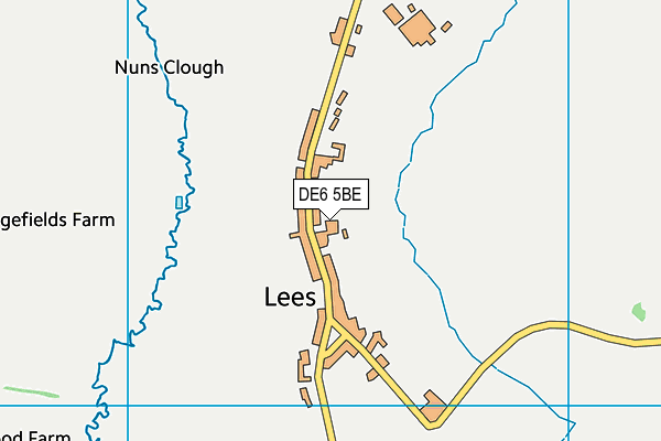 DE6 5BE map - OS VectorMap District (Ordnance Survey)