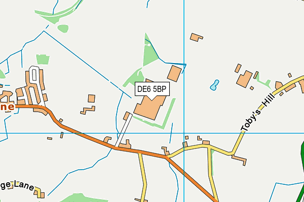 DE6 5BP map - OS VectorMap District (Ordnance Survey)