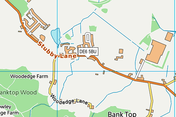 DE6 5BU map - OS VectorMap District (Ordnance Survey)