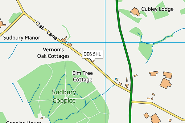 DE6 5HL map - OS VectorMap District (Ordnance Survey)