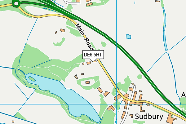 Sudbury Sports Field map (DE6 5HT) - OS VectorMap District (Ordnance Survey)