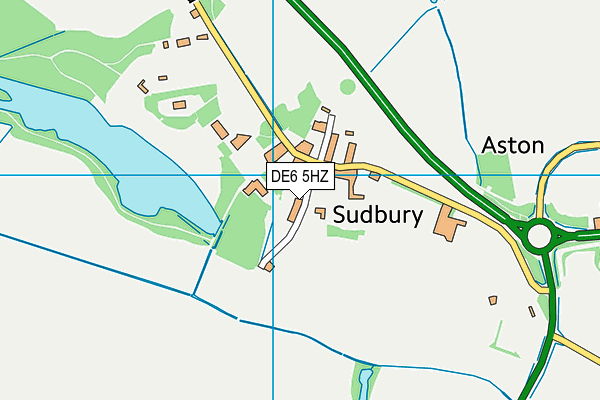 Sudbury Primary School map (DE6 5HZ) - OS VectorMap District (Ordnance Survey)