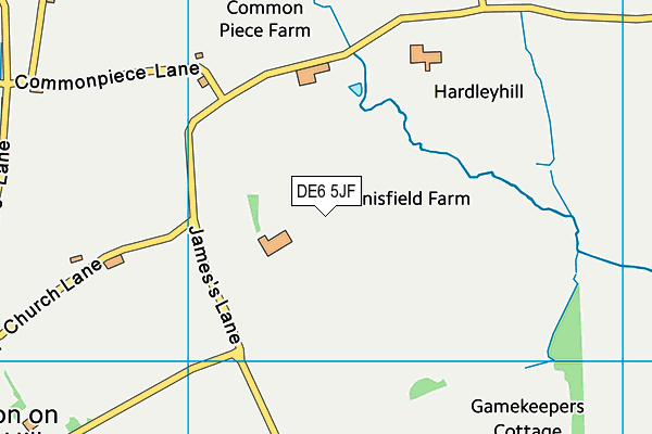 DE6 5JF map - OS VectorMap District (Ordnance Survey)