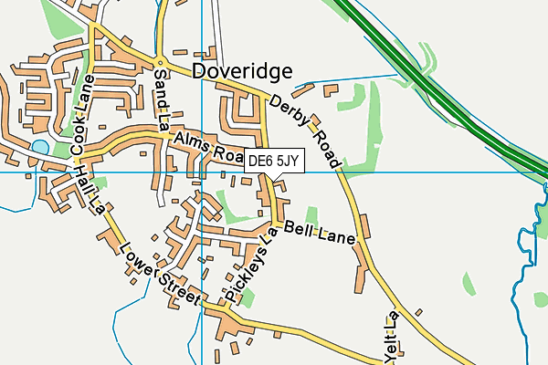 Doveridge Primary School map (DE6 5JY) - OS VectorMap District (Ordnance Survey)