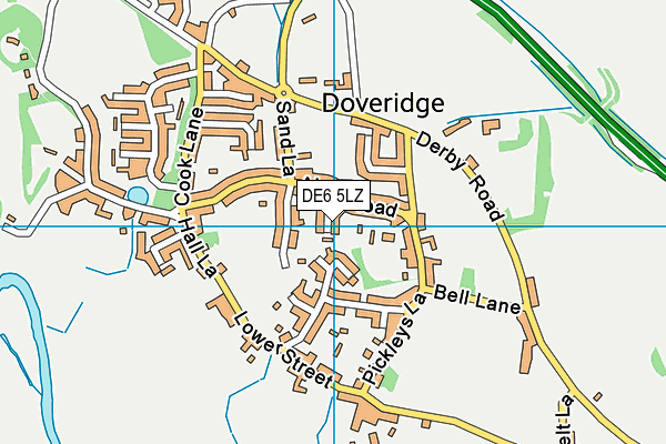 DE6 5LZ map - OS VectorMap District (Ordnance Survey)