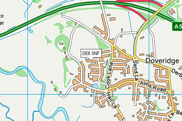 DE6 5NF map - OS VectorMap District (Ordnance Survey)