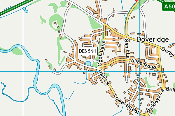 DE6 5NH map - OS VectorMap District (Ordnance Survey)