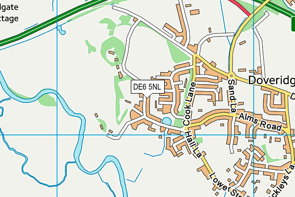 DE6 5NL map - OS VectorMap District (Ordnance Survey)