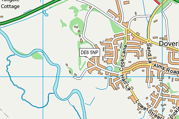 DE6 5NP map - OS VectorMap District (Ordnance Survey)
