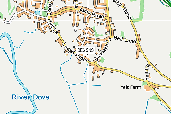 DE6 5NS map - OS VectorMap District (Ordnance Survey)