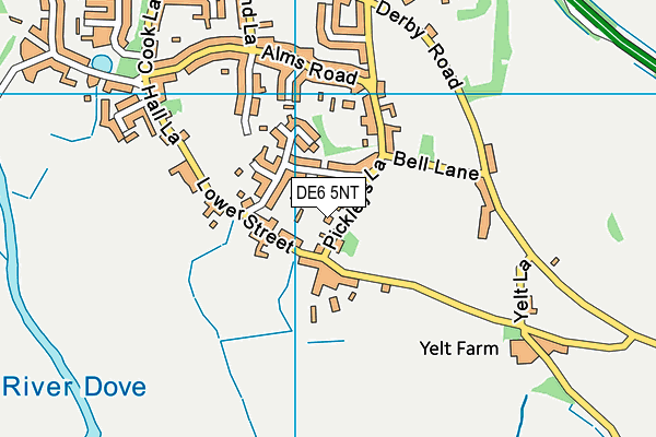 DE6 5NT map - OS VectorMap District (Ordnance Survey)