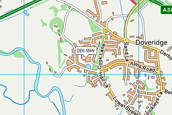 DE6 5NW map - OS VectorMap District (Ordnance Survey)