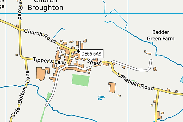 Church Broughton CofE Primary School map (DE65 5AS) - OS VectorMap District (Ordnance Survey)