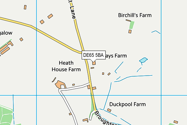 Broughton Heath Golf Club map (DE65 5BA) - OS VectorMap District (Ordnance Survey)