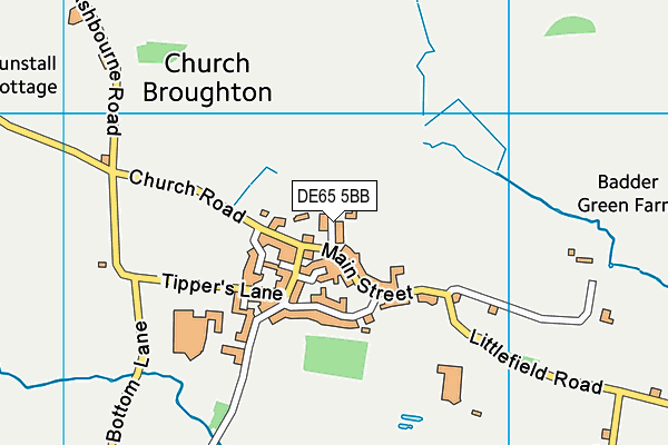 DE65 5BB map - OS VectorMap District (Ordnance Survey)