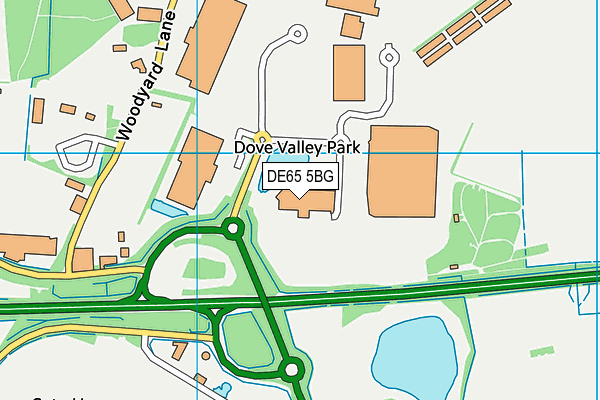 DE65 5BG map - OS VectorMap District (Ordnance Survey)