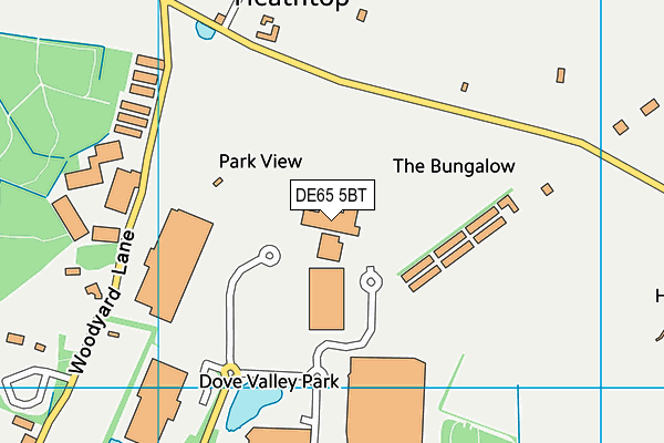 DE65 5BT map - OS VectorMap District (Ordnance Survey)