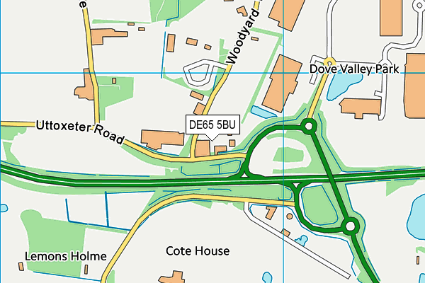 DE65 5BU map - OS VectorMap District (Ordnance Survey)