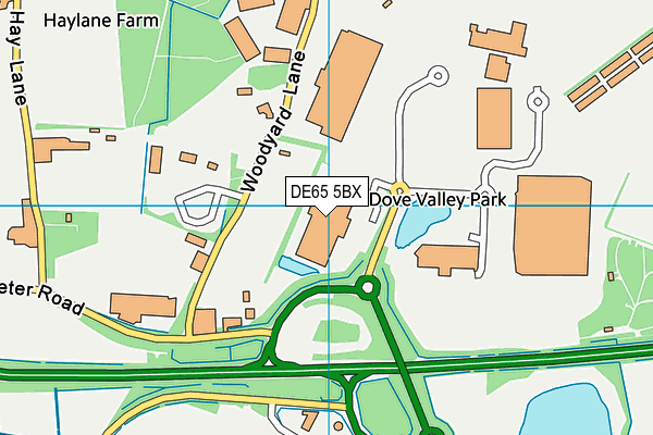 DE65 5BX map - OS VectorMap District (Ordnance Survey)