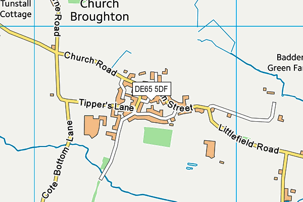 DE65 5DF map - OS VectorMap District (Ordnance Survey)