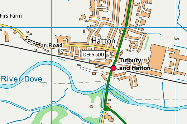 DE65 5DU map - OS VectorMap District (Ordnance Survey)