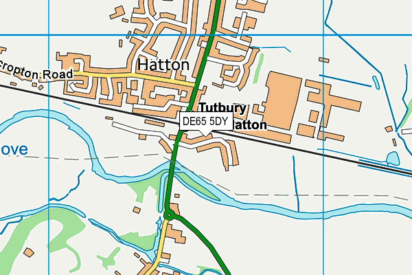 DE65 5DY map - OS VectorMap District (Ordnance Survey)