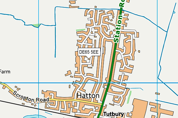 DE65 5EE map - OS VectorMap District (Ordnance Survey)