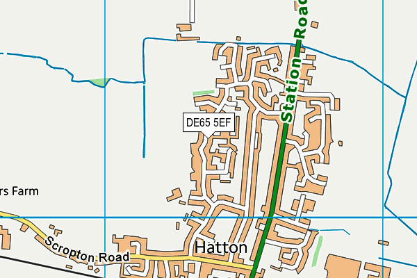 DE65 5EF map - OS VectorMap District (Ordnance Survey)