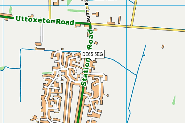 DE65 5EG map - OS VectorMap District (Ordnance Survey)