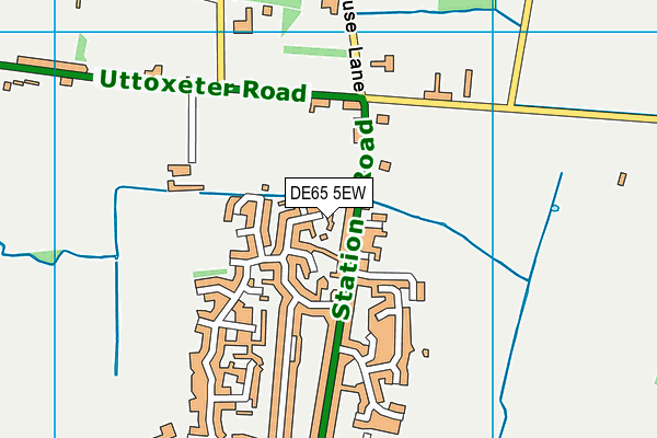 DE65 5EW map - OS VectorMap District (Ordnance Survey)