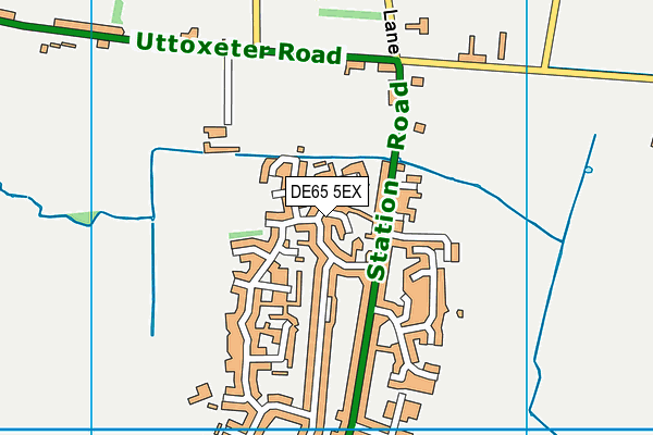 DE65 5EX map - OS VectorMap District (Ordnance Survey)