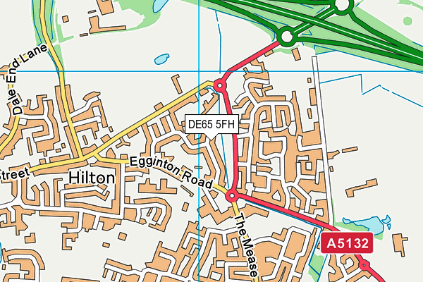 DE65 5FH map - OS VectorMap District (Ordnance Survey)