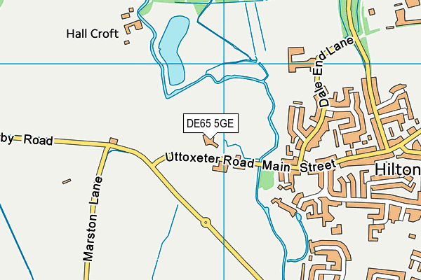 DE65 5GE map - OS VectorMap District (Ordnance Survey)